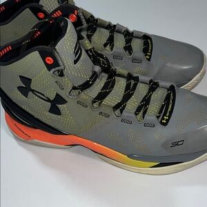Men’s Steph Curry’s 2 - Gray and Orange Basketball Shoes